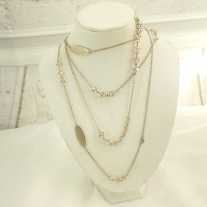 The Limited Womens Gold Tone Fashion Two Tiered Lobster Clasp Layered Necklace